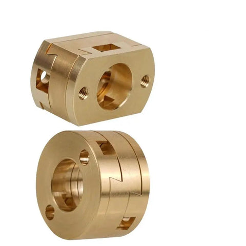 Solid Oldham Coupler 18mm Perfect For Your CR10 S4 S5 Pro V2 And Ender3 Z-Axis Setup With T8 16mm Screw Drive Super Durable And Easy Install, brass 3D printer coupler
