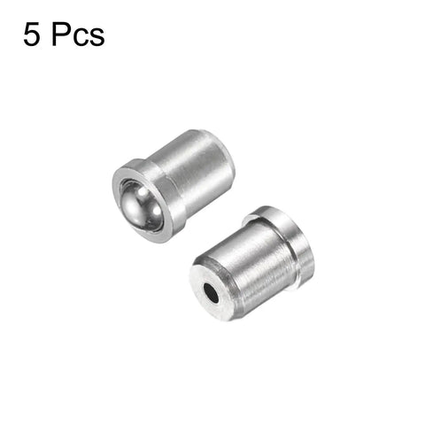 Dang Solid Mini Stainless Steel Ball Point Spring Plungers Five Pack showing two stainless steel spring plungers closeup.