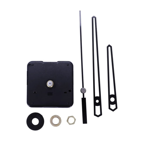 DIY Friendly No Nonsense Wall Clock Repair Kit With Pendulum Movement And Quartz Motor includes black hands and fittings