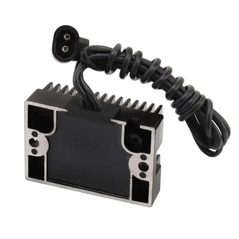 Voltage Rectifier And Regulator For Dyna Glide Super 1340 Motorcycle 1999 2003 Beefed Up High Efficiency Synchronous Rectifier With Low Heat Durable Electrical Regulator For Bikes showing coiled wire and compact design