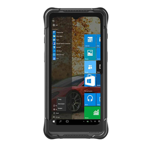 Rugged 6.5 Inch Mini Tablet PC With Windows 11 Iot And Intel N5100 8Gb Ram 128Gb Rom 4G Lte Gps Nfc Ip67 Waterproof 8000Mah Battery showing rugged design and Windows interface.