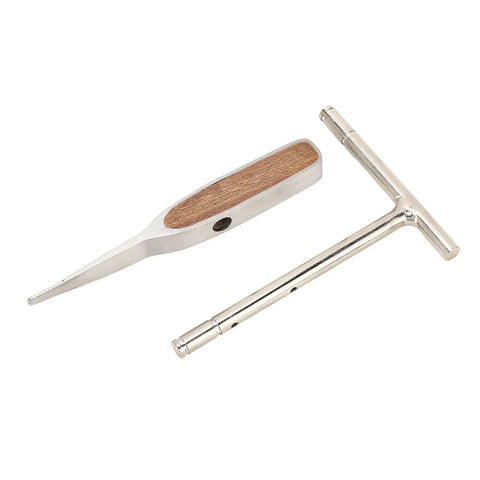 Stainless Steel Manual Wire Clamp Tool For Home Auto Pipeline And Industrial Repairs Heavy Duty Wire Gripper close-up with wood grip
