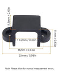 BE-TOOL black motor mounting bracket for N20/N30 geared motors with screws and nuts; front view shows 25mm overall width.