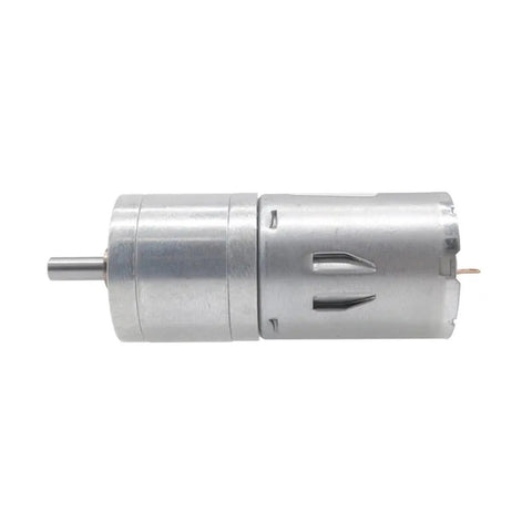 High Torque DC 3V Geared Motor that serves perfect for robotics and automation projects, side view showing metal casing and output shaft.