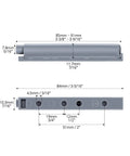 Push To Open Door Opener Latch With Screws 20 Pack Soft Close Cabinet Damper Hardware dimensions and details image.