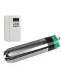 Rock Solid 7.5KW 8 Pole Water Cooled BT30 Spindle Motor With Quick Auto Tool Change For Heavy Duty Metal CNC Router Projects Delivering Smooth Twenty Four Thousand RPM On Three Eighty Volts displayed with control panel.