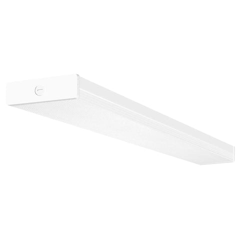 4 Foot LED Wraparound Light 40W 4400Lm 4000K Neutral White Flush Mount Ceiling Fixture For Garage Office Kitchen Energy Saving Replaces 2 Lamp 32W Fluorescent ETL Listed side view