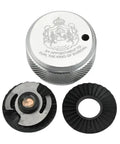 Aluminum Brake Knob And Internal Sound Kit For Baitcasting Reels Silver Finish Fits 3, 3.5, 4, And P5 Models Easy Install Replacement Part
