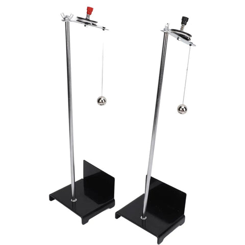Two Pendulum Physics Experiment Tools With Stable Base For Classroom And Lab Learning, Hands On Mechanical Vibration Demonstration Kit, Durable Metal Pendulum Balls For Teaching And Student Labs