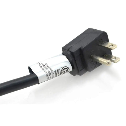 Close-up of power cord plug from Universal Dishwasher Installation Kit With 6 Foot Stainless Steel Hose And Burst Proof Water Supply Line