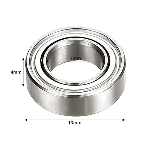 SMR137ZZ Deep Groove Ball Bearings Set 10 Pcs 7mm By 13mm By 4mm Stainless Steel Micro Machine Parts Double Sided Sealed