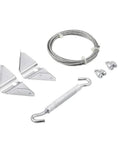Anti Sag Gate Kit For Exterior Use With WeatherGuard Protection Zinc Plated Heavy Gauge Cold Rolled Steel Includes Top And Bottom Corner Braces And Mounting Hardware Keeps Gates Aligned With Up To Seven And A Half Feet Diagonal Bracing