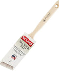 Silver Tip 2 Inch Angle Sash Paintbrush Set Of 6 For DIYers Pro Grade Quality With White And Silver Finish Birch Hardwood Handle