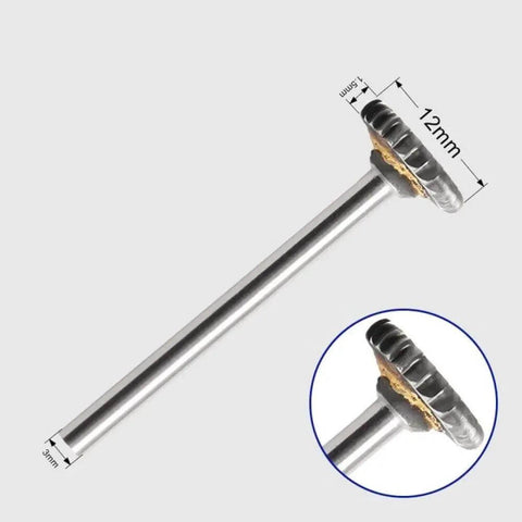6mm Solid Carbide End Mill Milling Cutter with 6mm Shank Tungsten Steel Rotary Grinding Head, side view