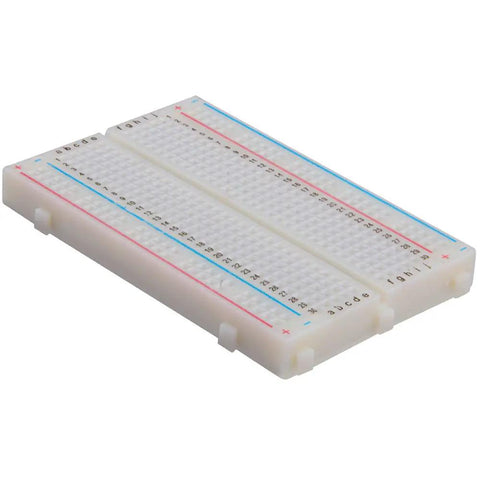 Compact Mini Breadboard With 400 Tie Points And Dual Power Lanes For Arduino Projects Measuring 5.5 By 8.2 By 0.85 Cm ABS Plastic Construction