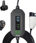 Grab And Go Level 2 Electric Charger 240 Volt 16 Amp Portable Evse Cable with 50-foot cord ready for plug and play.