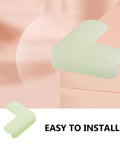 Glow In The Dark L Shaped PVC Furniture Corner Guards Edges Bumpers For Beds Tables Desks Easy Install No Tools Babyproof Nighttime Visibility
