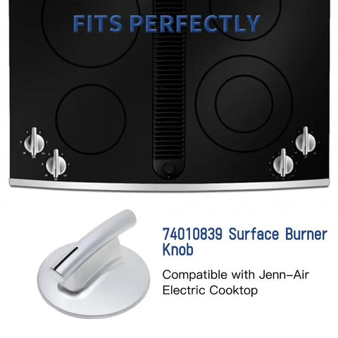 4 Pack Cooktop Burner Knob Replacement For Stoves And Ranges 74010839 Double Flat Shaft on Jenn-Air Electric Cooktop