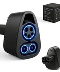 Plug And Go Ccs1 To Nacs Adapter For Tesla Model 3 And Model Y with glowing connectors, showing connection points for fast charging.