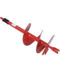12 Inch Diameter Earth Auger Bit, 36 Inch Long with Fishtail Point and Patent Shock Spring, Abrasion Resistant Blade
