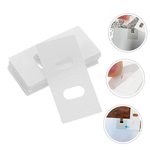 Vertical Blind Repair Tabs Pack Of 50 For Easy Replacement Fixers With Quick Repairs Multimaterial Compatible Tabs displayed stacked.