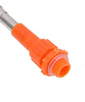 Orange nozzle of 2.6m Stainless Steel Spray Extension Pole For Garden Sprayers Telescoping Portable Sprayer Wand For Lawns And Yards