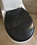 Top Shelf European Resin Toilet Seat With Smooth Slow Close Lid And Plush Extended Shape For Major Comfort And Zero Fuss Quick Cleanup In Your Daily Routine on a toilet.