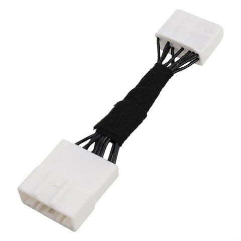 Dead Easy Swap Tesla Model 3 And Model Y Charging Port Module Wiring Harness Direct Replacement Cable Connector Assembly For 2017 To 2023 Oe Number 1537264 Quick Fix showing a black-wrapped wiring harness with two white connectors.
