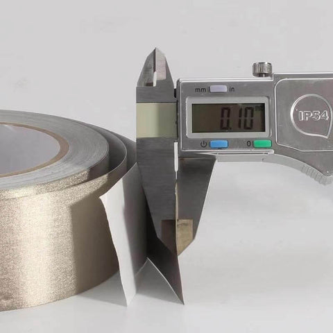 Caliper measuring Heavy Duty Faraday Shield Tape 2 Inch By 65 Feet Conductive Cloth Adhesive for EMI Grounding