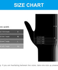 Size chart for Thick Nitrile Disposable Medical Exam Gloves 6 Mil Powder Free Latex Free X Large, Case Of 1000