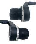 MTB Twist Shifter Set 3X6 Speed With Left Three Position And Right Six Position Gear Shifters for 22.2mm Bars, Black