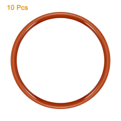 Silicone O Ring Set 29mm Outside Diameter 25.2mm Inner Diameter 1.9mm Cross Section VMQ Red Go-To Sealing Gasket 10 Pack
