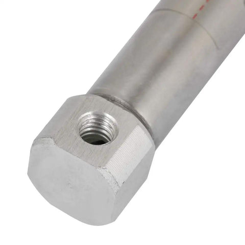 Close-up of Stainless Steel Mini Air Cylinder Double Acting Pneumatic Actuator 30mm Stroke built for industrial automation.