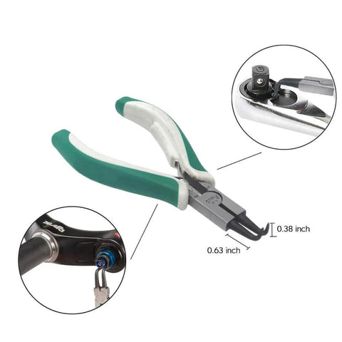 4 Piece Mini Snap Ring Pliers Kit For External And Internal Circlips Heavy Duty Retaining Ring Pliers With Straight And Bent Jaws