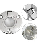 50mm Round Flush Floor Ring Pull Handle For RVs And Boats, Recessed Chrome Finish Trap Door Pull For Cupboards Basements Loft And Attic Panels