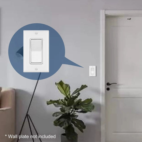 50 Pack Decorator Wall Light Switch Single Pole 15A 120 277 Volt White Durable Polycarbonate Rocker With 10000 Plus Cycle Test