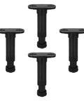 4-Pack Adjustable Bed Frame Support Legs With Locking Buckles, Plastic Furniture Leveling Feet, height adjustable, black color