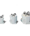 Rock Solid Top Shelf High Voltage DC Contactor Relay 1000V 100A Beast Mode Workhorse For EV Charging Electric Vehicle Power Distribution With 12V Or 24V Coil - Sizes and terminal connections shown.