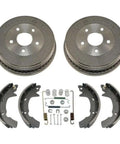 Top Tier Rear Brake Drum And Shoe Kit Set For Ford Taurus 2001 To 2007 Non Asbestos Organic With Springs Left Right Driver Passenger Side Heavy Duty Fitment, 2 drums and 4 shoes