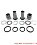 All In One Motorcycle Swing Arm Repair Kit With Needle Roller Bearings Bushings And Oil Seals For DRZ400 Series RM125 And RM250 Plug And Play DIY Friendly Maintenance Kit For Smoother Ride And Long Lasting Performance, 14-piece set