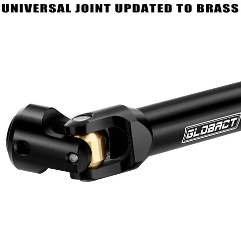 Stainless Steel RC Driveshaft For 1 To 10 Crawler Upgrade Compatible With TRX4 And SCX10 90046 Axial, 86 To 105 Mm Heavy Duty CNC Machined Rust Resistant High Strength Drive Shaft For Traxxas RC Cars brass universal joint close-up