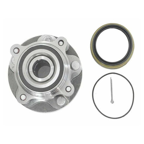 Front Left Driver Side And Front Right Passenger Side Beefed Up Wheel Hub And Bearing Assembly For Toyota Sequoia 4WD 2008 2021 And Tundra 2007 2021 With Tapered Roller Bearing 950 002 4110447 111 6265 538 50230, showing parts and seals.