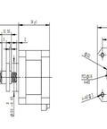 Top Shelf Nema 17 Stepper Motor Matched With 310Mm Lead Screw detailed technical drawing with dimensions.