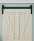 Bi Folding Sliding Barn Door Hardware Kit For Double 16 Inch Bifold Doors, Heavy Duty Wall Mount Rollers, 34 Inch Track