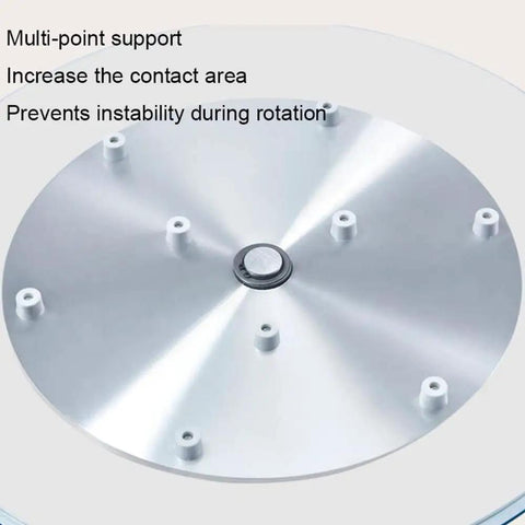 Base view of 40 Inch Rotating Lazy Susan Turntable Made From Tempered Glass, Heavy Duty Round Serving Tray For Hotels And Restaurants