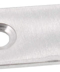 Close-up of Stainless Steel L Shape Flat Corner Brace Bracket with hole, 150 x 150 mm, 6 holes, 2 mm thick, for shelves and furniture