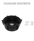 Two Pack Blender Jar Base Caps Replacement Parts For Most Standard Blender Jars Not For Pro Master Or Versa Models Easy Install