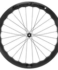 Front view of Tubeless Disc Brake Road Bike Wheelset 25mm Carbon 700c With 45mm 50mm 65mm Rim Options Shimano 8 9 10 11 Speed Cassette Compatible Toray T700 UD Finish Lightweight Roadie Ready.