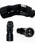 Straight Up 200A Dc Fast Charging Adapter Chademo To Gb T Ev Charger Connector Plug with ergonomic black design.