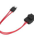 Heavy Duty Mini Blade Fuse Connector Holder 5 Pack 20 Amp Atm With 16 Awg Wire Extension for auto electrical repairs.